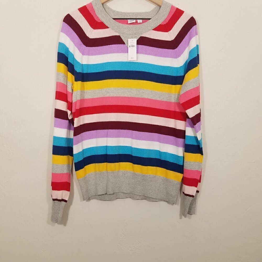 NWT GAP Multicolor Striped Sweater Size S - Picture 4 of 8